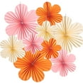 thumbnail image 1 of NOGIS 9Pcs Paper Flowers Party Decorations for Wall Paper Fans Classroom Decoration Paper Floral Backdrop Decor Paper Fans Decoration Hanging Paper Fans Pink Flower Wall Decor, 1 of 7