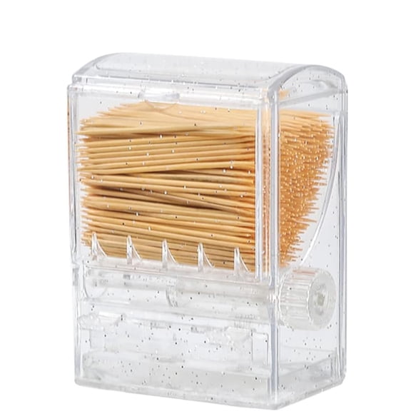 NOGIS Acrylic Automatic Toothpick Dispenser, Clear Creative Toothpick Holder Dispenser, Sturdy Safe Container Toothpick Storage Box for Kitchen Home Restaurant Table Party