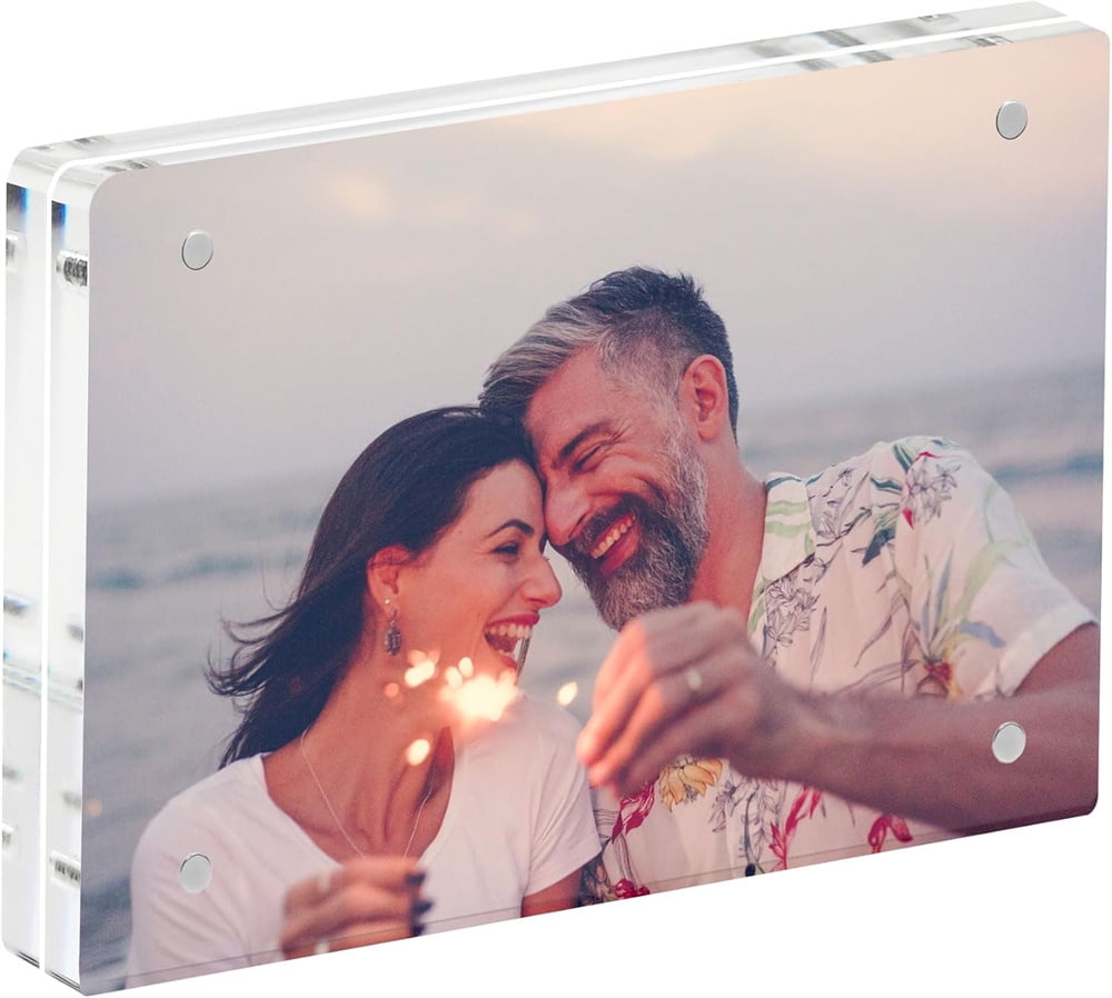NOGIS Acrylic Picture Frame, 5x7 Inch Acrylic Frames, 20mm Thicker