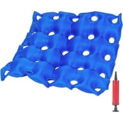 NOGIS Air Inflatable Seat Cushion Blue Makes Any Seat Comfortable, Unique Adjustable Firmness & Easy Inflation for Travel, Pressure Point Pain Relief for Wheelchair Car Office