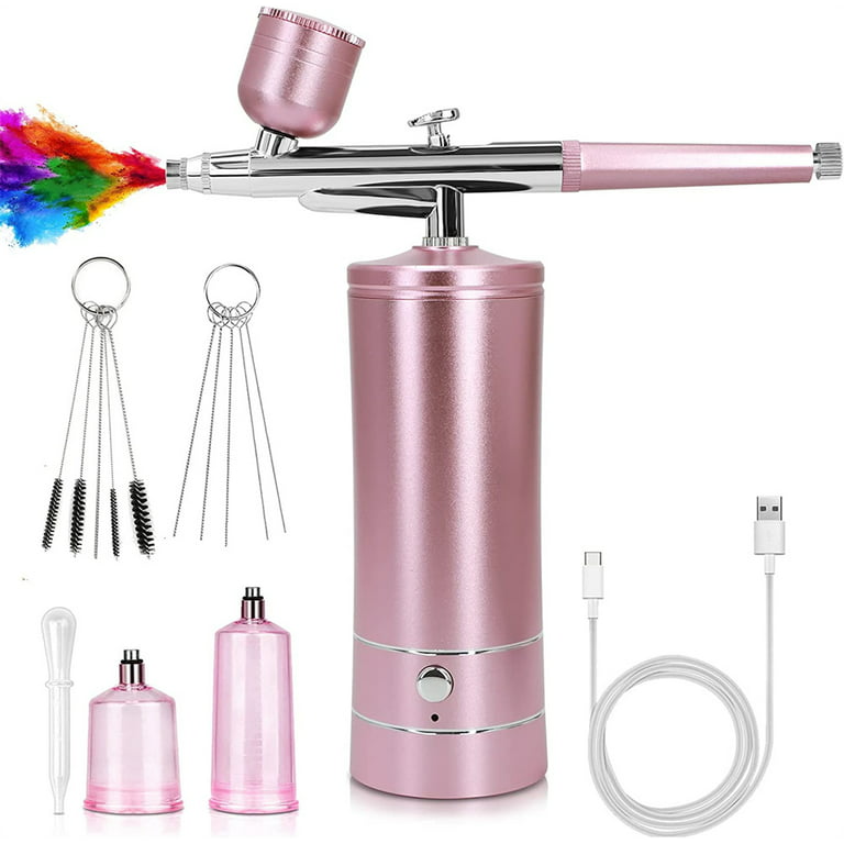Airbrush Kit with Compressor, Portable Handheld Airbrush Pen, Rechargeable  Airbrush Gun, Portable Handheld Cordless Air Brushes for Tattoo,Painting,  Makeup, Nail Airbrush Machine, Purple 
