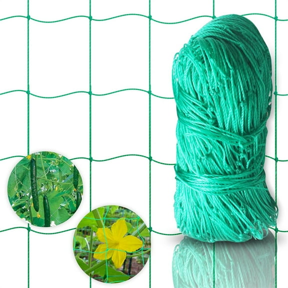 NOGIS Big Size 6 x 16.5 Ft,4" Mesh Size Garden Plant Trellis Netting Flexible Elastic Plant Support Vine Net Climbing Garden Trellis Net for Fruits & Vegetables Tomato Plants and More