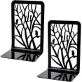 thumbnail image 1 of NOGIS Black Metal Bookends, 1 Pairs Book Ends for Shelves, Book Holders, Book Stopper for Family, Office and School, Heavy Duty Book End, 4.7 x 3.6 x 7 Inch(1 Pairs B), 1 of 7