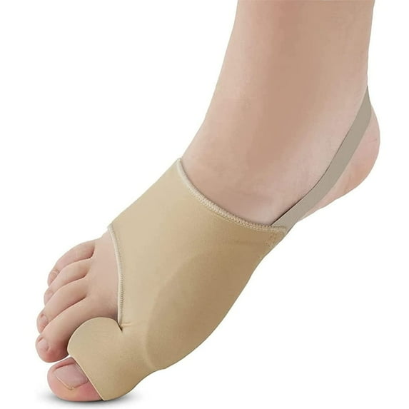 NOGIS Bunion Corrector for Women & Men 2 Pcs, Bunion Socks Toe Corrector Comfortable & Breathable for Day/Night Support, Hallux Pain Relief Non-Slip Big Toe Straightener (Beige)
