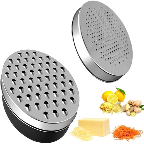 NOGIS Cheese Grater With Airtight Storage Container - Vegetable Chopper With Cleaning Brush , Kitchen Cutter, Shredder for Cheese & Vegetables (2-in-1)