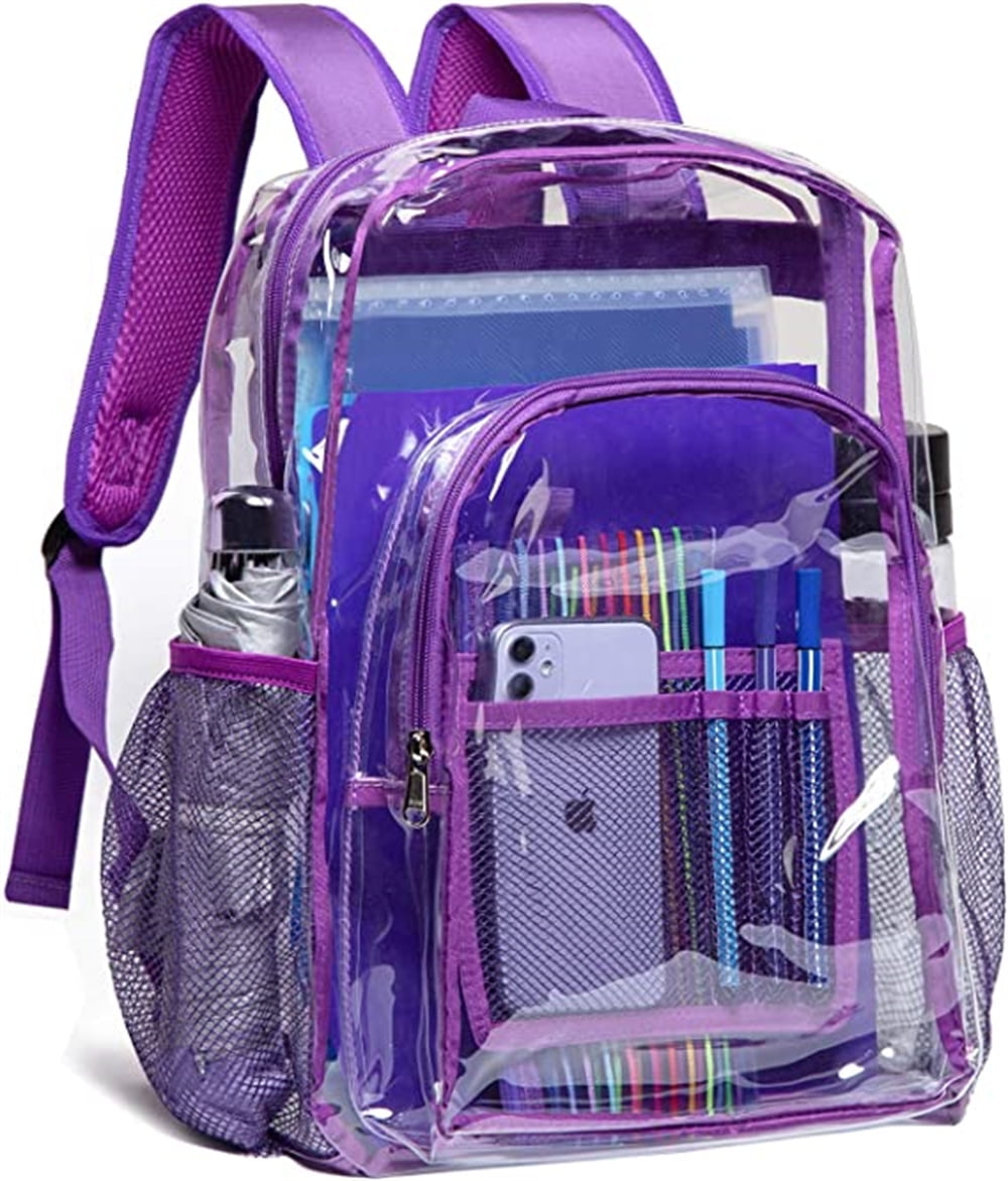 NOGIS Clear Backpack, Transparent Bookbag Heavy Duty See Through School ...