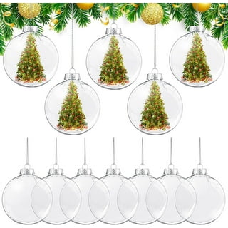  80 Pcs Clear Christmas Ball Ornaments Bulk Plastic Fillable  Clear Ornaments for Crafts DIY Transparent Hanging Ornaments with Removable  Top for Holiday Party Christmas Tree Home Decor(60 mm) : Home 