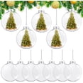 thumbnail image 1 of NOGIS Clear Plastic Flat Disc Ornaments 3.15 inch DIY Transparent Fillable Ornaments Balls Christmas Hanging Ornaments Christmas Tree Decor Holiday Craft Tree Decorative (Flat, 12 Pcs), 1 of 7