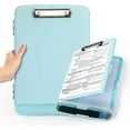 thumbnail image 1 of NOGIS Clipboard with Storage, High Capacity Nursing Clipboards with Pen Holder, Heavy Duty Plastic Storage Clipboard with Low Profile Clip,Smooth Writing for Office,Blue, 1 of 7