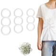 thumbnail image 1 of NOGIS Clothing Cinch Clips - Invisible Clothing Accessory for Cinch Shirts, Dresses, Skirts and Scarves,Set Includes 9 Rings (3 Sizes) + 50 Rubber Bands, 1 of 3