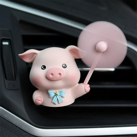 NOGIS Cute Pig Car Scent Air Fresheners Vent Clips Aroma Diffuser Interior Decor Accessories (Pig)