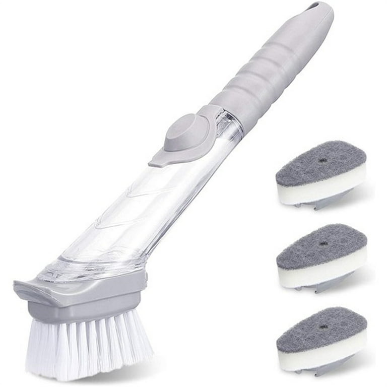 SILICONE AND STAINLESS DISH BRUSH HANDLE