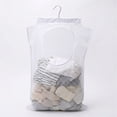thumbnail image 1 of NOGIS Door Hanging Mesh Laundry Hamper Bag, Space Saving Corner Small Laundry Basket Dirty Clothes Hamper with Rotating Metal Hanger for Apartment, RV, Camper, Cabin, College Dorm Use(White), 1 of 7