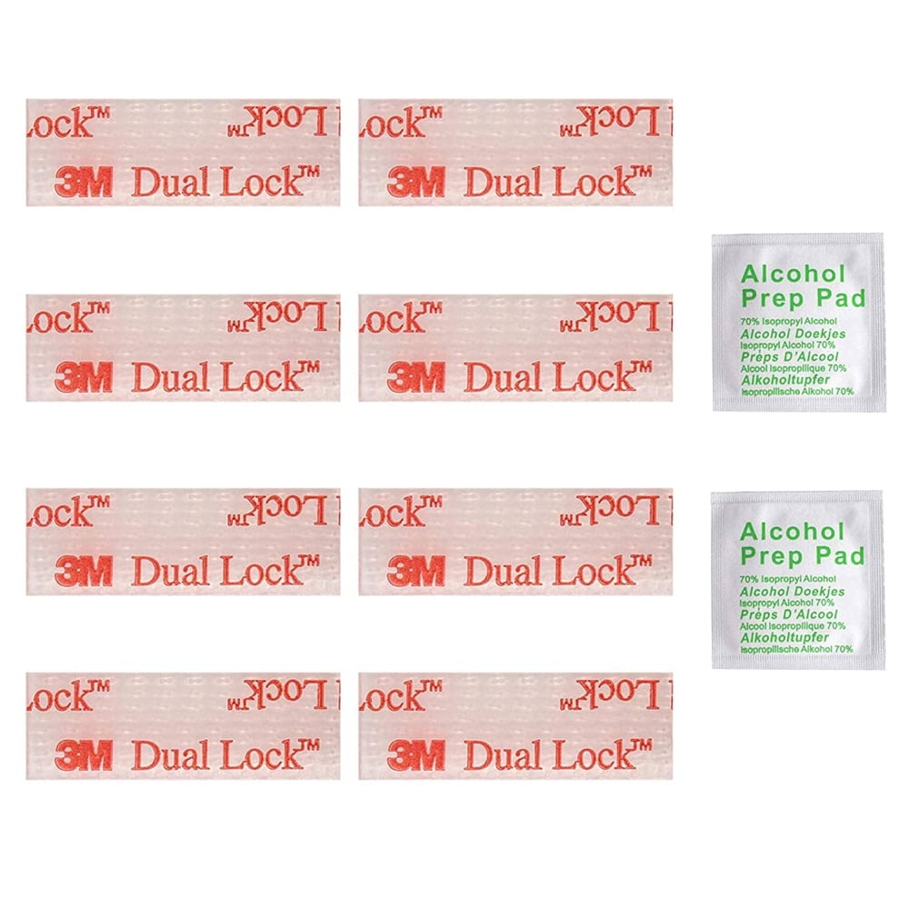 EZ Pass/IPass/IZoom Toll Tag Mounting Kit - 8 Pcs (4 Sets) Reclosable  Fastener Dual Lock Tape Strips