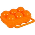 thumbnail image 1 of NOGIS Egg Holder, 6 Grid Egg Home Refrigerator Storage Container Case Kitchen Eggs Carrier Protection Box Plastic Outdoor Portable Egg Basket for Camping Picnic Hiking Travel Essential (Orange), 1 of 7