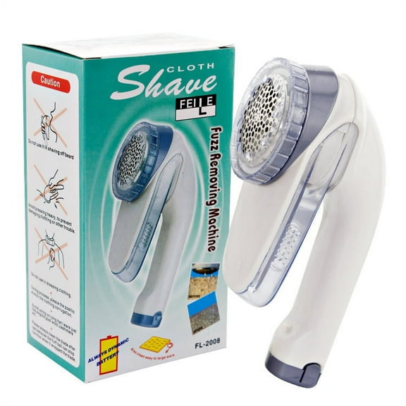 NOGIS Fabric Shaver Defuzzer,Electric r,Portable Battery Operated Sweater Shaver,Dual Protection,Removable Bin,Easy Remove Fuzz,Lint,Pills,Bobbles