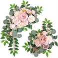 thumbnail image 1 of NOGIS Faux Flower Swag Set of 2 for Wedding Welcome Signs Floral Decorations and Wedding Reception Ceremony Signs (Pink), 1 of 7