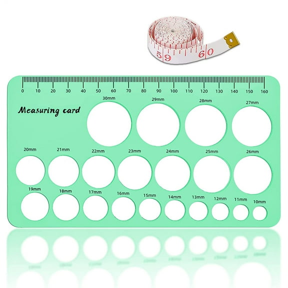 NOGIS Flange Measurement Tool, Flange Size Measure for Nipples, Nipple Ruler, Nipple Measuring Ruler for Flange Size, Breast Pump Sizing Tool. Breast Flange Measuring Tool (Green)