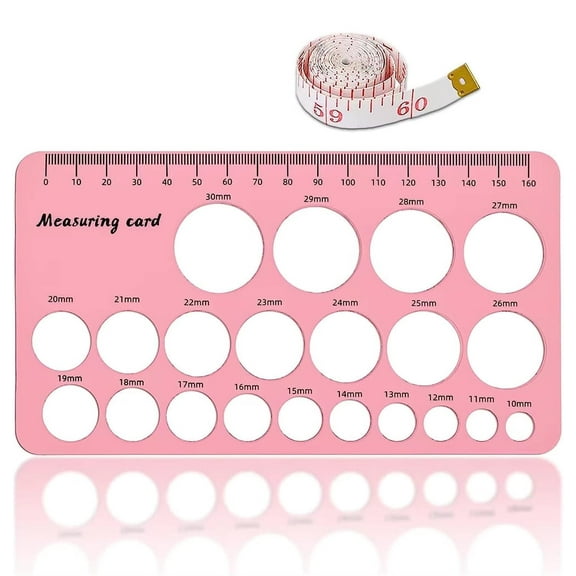 NOGIS Flange Measurement Tool, Flange Size Measure for Nipples, Nipple Ruler, Nipple Measuring Ruler for Flange Size, Breast Pump Sizing Tool. Breast Flange Measuring Tool (Pink)