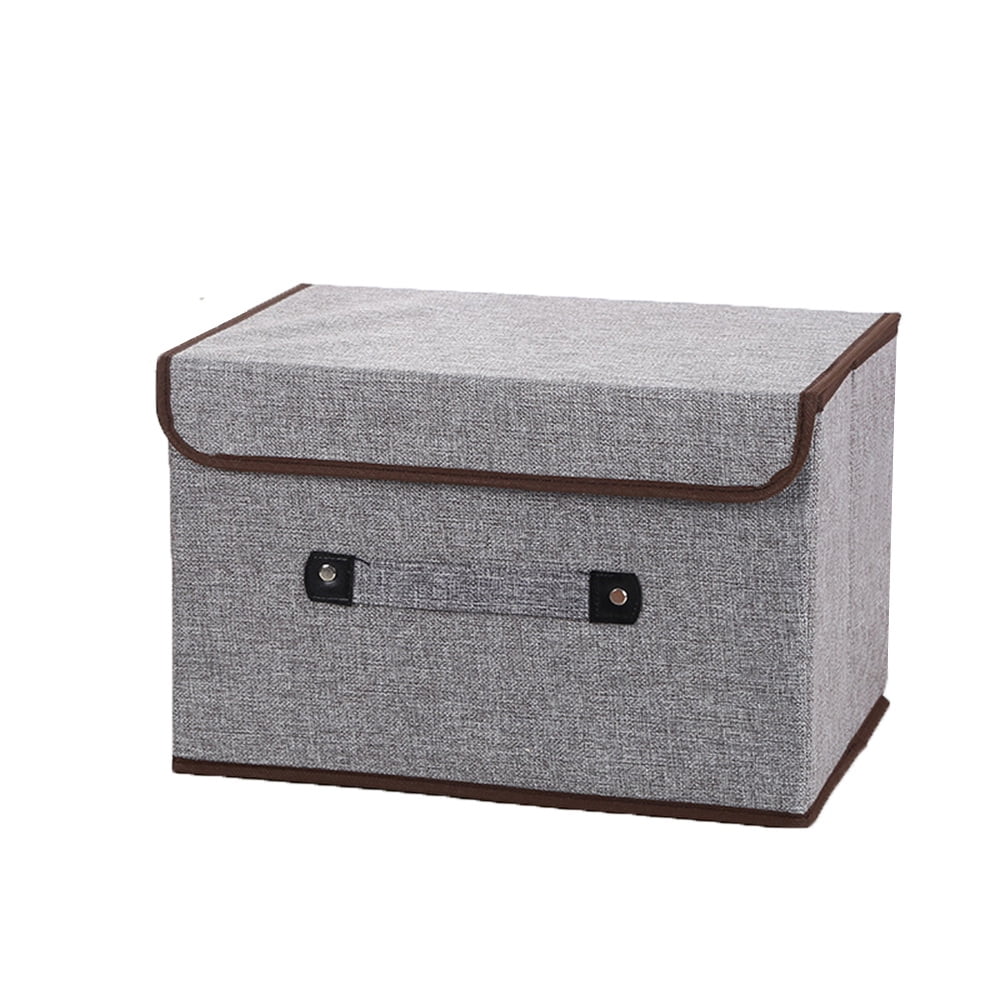 Fabric storage bins with lids large foldable storage boxes with lids clearance