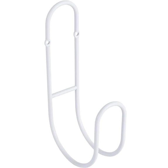 NOGIS Garden Hose Holder, Wall Mount Water Hose Hanger, Hanging Hose Storage Rack for Garden Hose, Ropes, Outside Yard (White)