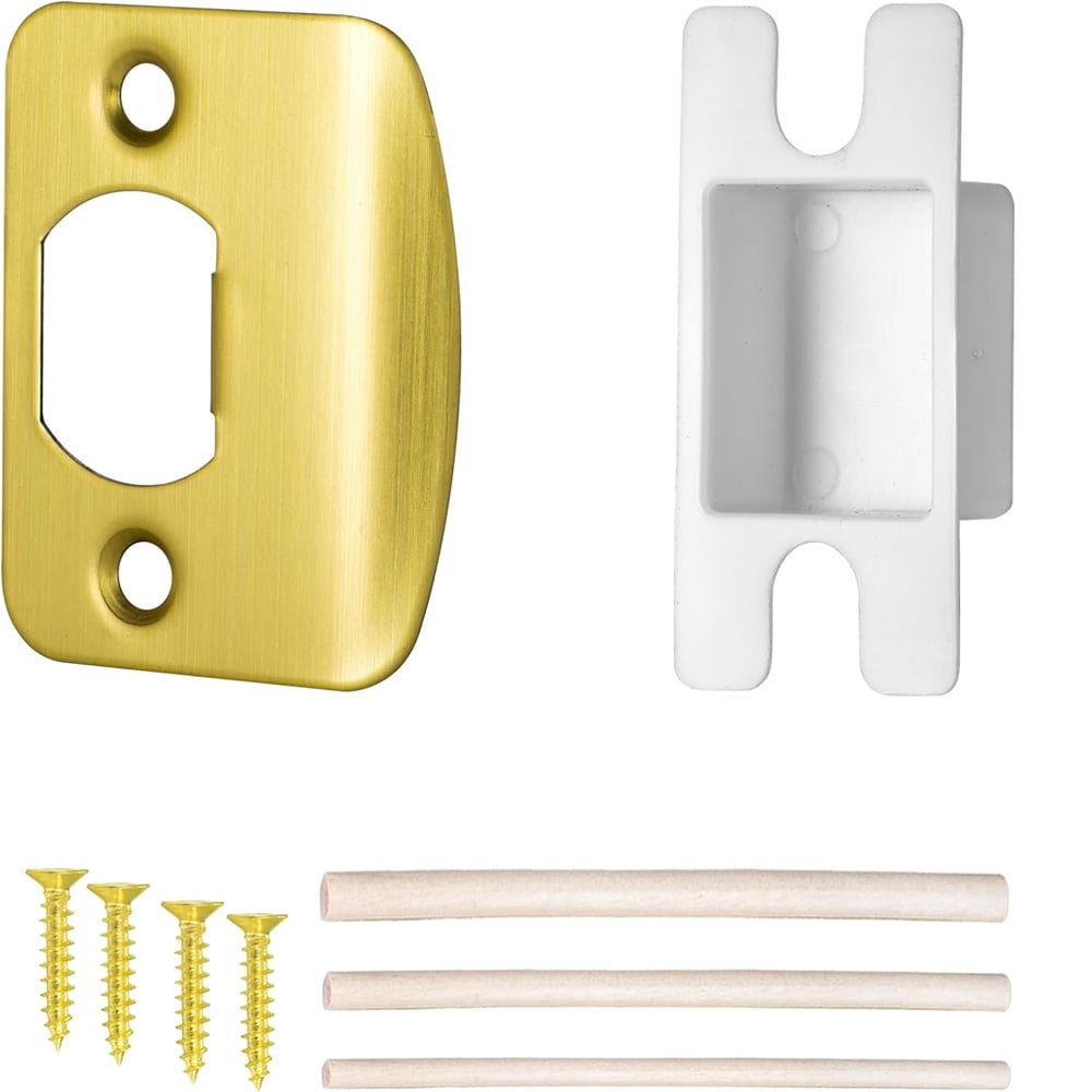 NOGIS Gold Door Strike Plate for Interior Doors, Security Door Lock ...