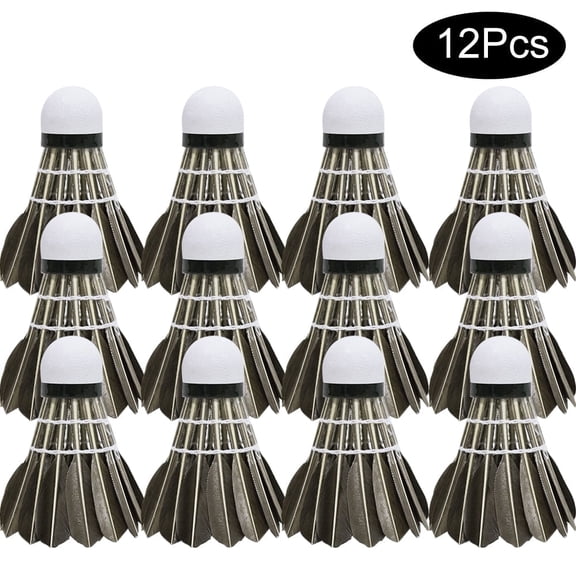 NOGIS Goose Feather Badminton Shuttlecocks 12-Pack with Great Stability and Durability for Indoor Outdoor Game Sport