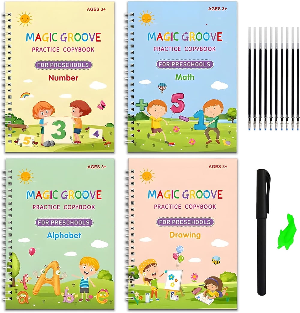 NOGIS Grooved Handwriting Book Practice for Kids, Practice Copybook ...