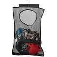 thumbnail image 1 of NOGIS Hanging Mesh Laundry Hamper (30in*20in*2in) Large Dirty Clothes Bag, Can Be Use Behind The Door & Closet & Caravan& Bathroom (Black), 1 of 7