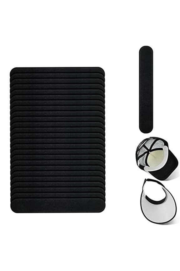 Hat Sweat Liner Golf Hat Liner Cap Size Reducer Hat Size Tape Sweat Protection Sweatband for Men Caps,20 Pcs (Black)