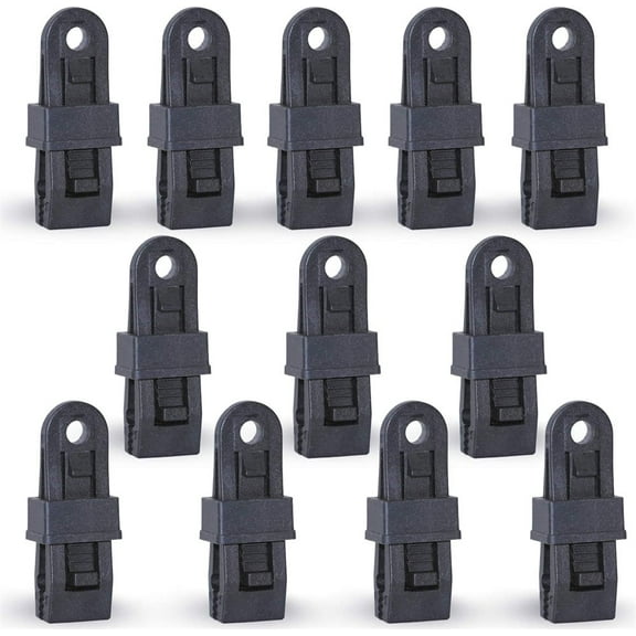 NOGIS Heavy Duty Tarp Clips 15 Pieces, Multi-Purpose Awning Clamps Set with Strong Lock Grip for Holding Up Tarp, Canopy, Sun Shade, and Pool Cover