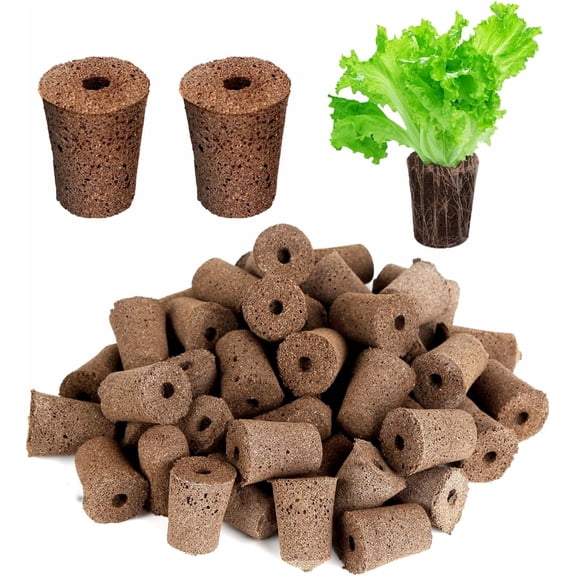 NOGIS Hydroponic Growing Sponges 50 Pack, Universal Fit Sponges & Seed Pods for Starting Seeds, Indoor Outdoor Garden for Seed Germination & Plant Cloning, Stronger Roots2