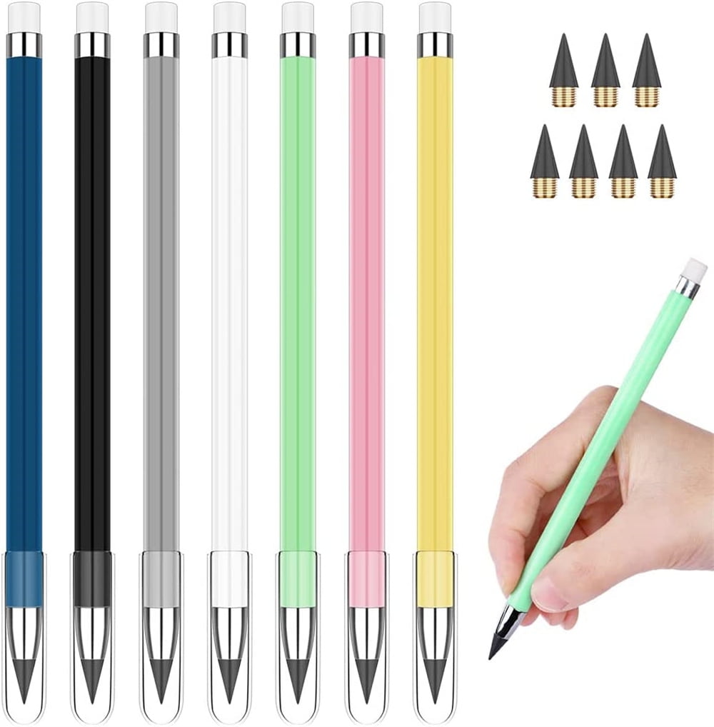 TheCubbyCart Infinity Pencil , Magic Pencil with Eraser ,  Endless Pencil - Writting Pencil endless Pencil