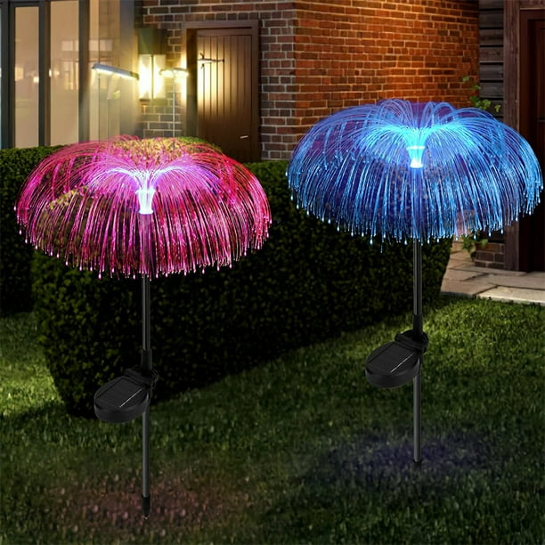 Nogis Jellies Shape Solar Outdoor Lights Cute 7 Colors Changing Decorative Garden Landscape Path Light Vibrant Waterproof Solar Lights Pathway Patio
