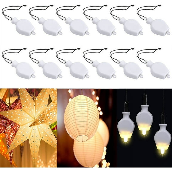 NOGIS LED Lantern Lights, 12pcs Battery Powered Small LED Lights,Long Running Time Mini Lights for Paper Lantern Crafts Party Wedding Floral Festival Decoration, Warm White
