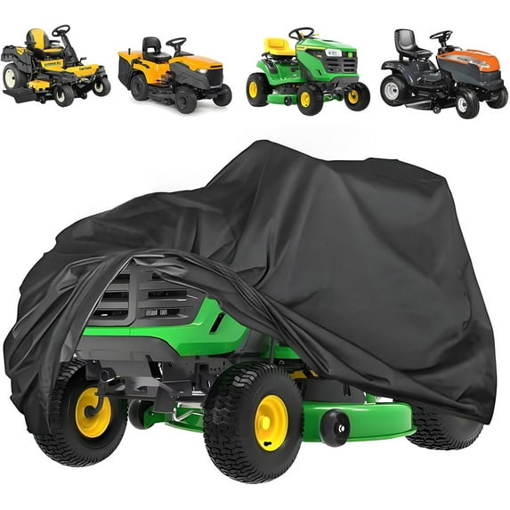 NOGIS Riding Lawn Mower Cover, Waterproof Tractor Cover Fits Decks up to 54",Heavy Duty 210D Polyester Oxford, UV, Water Resistant Covers for Your Rider Garden Tractor 96"L x 55"W x 20"H