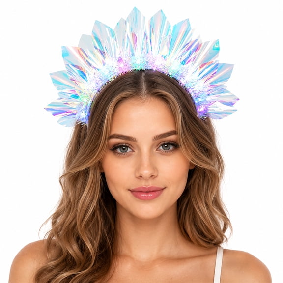 NOGIS Light Up Headbands Led Glow Hair Band Flashing Holiday Rave Costume Hair Accessories for Women