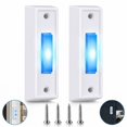 thumbnail image 1 of NOGIS Lighted Doorbell Button, Garage Door Opener Switch with LED Light, Wall Mounted Push to Exit Ringer Button (White, 2 Pieces), 1 of 7
