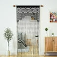thumbnail image 1 of NOGIS Macrame Lace Door String Curtain for Doorways,Room Divider Doorway Hippie Window Panel Room Divider Wall Closet Curtains for Bedroom Closet Door Drapes Decorations (39.3×79in,Black), 1 of 7