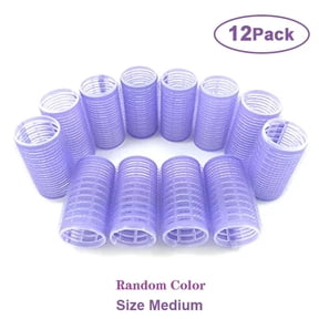 NOGIS Medium Size Hair Rollers Curlers Self Grip Holding Rollers Hairdressing Curlers Hair Design Sticky Cling Style for DIY Or Hair Salon (Gripping Sticky Rollers 30mm/1.2" 12PCS Random Colors)