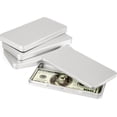 thumbnail image 1 of NOGIS Metal Rectangular Cash Box with Lid Currency Tray Money Holder Small Metal Empty Box Container Silver Dollar Bill Storage Tin Box for Cash Coin Jewelry Stamps Organizer, 4 Packs-Silver, 1 of 1