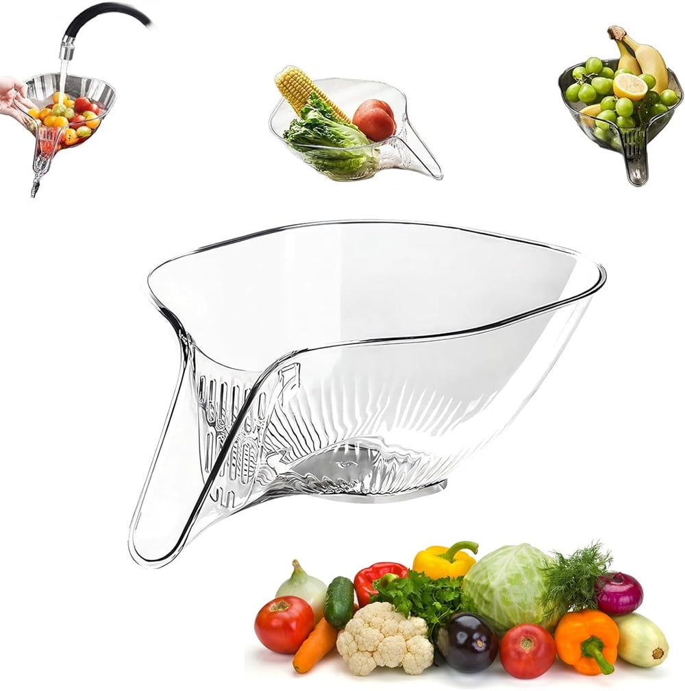 NOGIS Multifunctional Drain Basket, Drainage Basket Funnel, Fruit