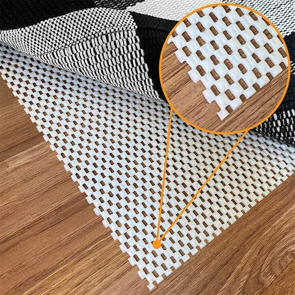 NOGIS Non-Slip Rug Pad Gripper - 2 x 3 Ft Anti Skid Rug Mat, Provides Protection for Hardwood Floors and Hard Surfaces, Extra Strong Grip and Thick Padding for Safe and in Place Your Area