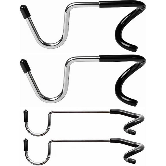 NOGIS Outdoor Light Hook for Camping Tent lamp Hanger, Bird feeders, Garden Lights ; Sturdy and Non Slip Pole Hook for Yard Lightings, 2 Big and 2 Small Camping Lantern Hooks