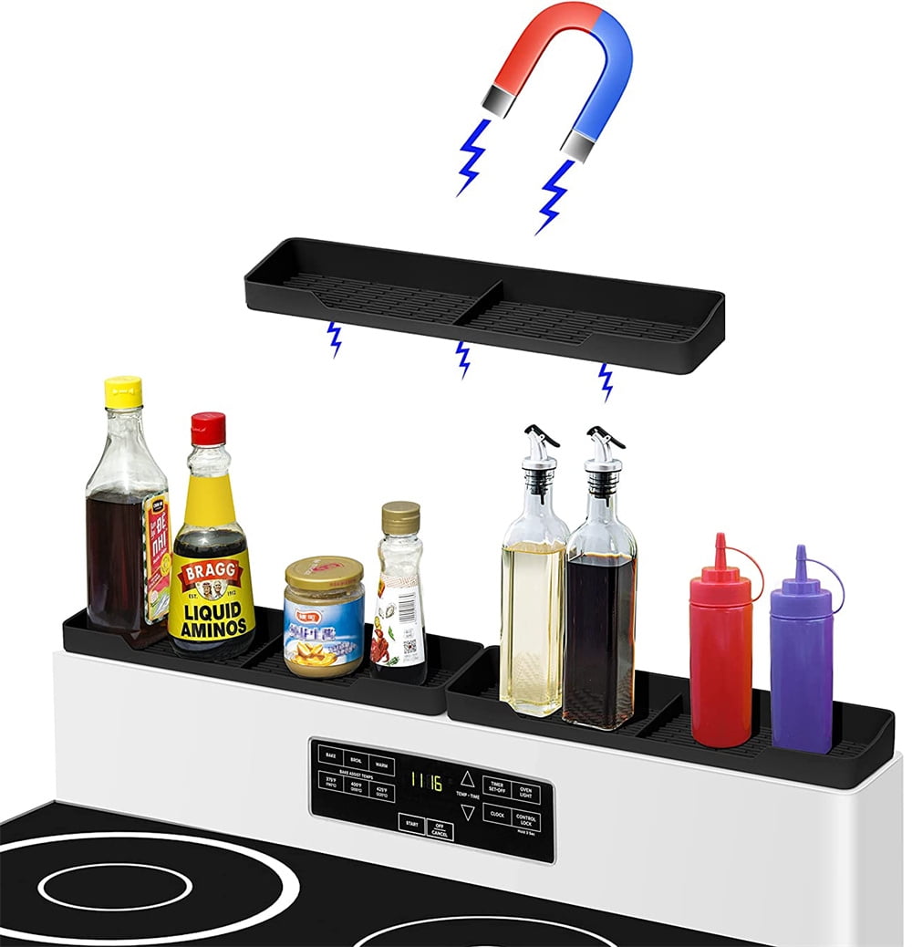 NOGIS Over Stove Spice Spice Rack,Stove Top Shelf,1pcs 15" Stainless Steel Spice