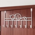 thumbnail image 1 of NOGIS Over The Door Hooks - Sturdy Metal Over Door Hanger Coat Rack with 7 Hooks for Bag, Coat, Towel, Hat, Robes, Scarves, Closet, Fits 1.77" Thick Door (White), 1 of 7