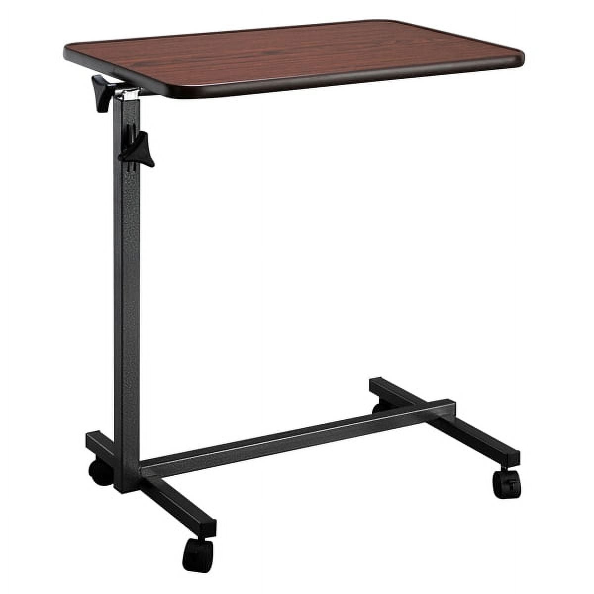 NOGIS Overbed Table with Wheels Flat Rolling Bed Side Tray Table for