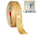 thumbnail image 1 of NOGIS Peel and Paste Crown Molding Trim Flexible Molding Trim 6.5 ft x 1.8" Self Adhesive Wallpaper Wall Border Mirror Frame Baseboard Cabinet for Home Decor Edge Background(Champagne Gold), 1 of 6