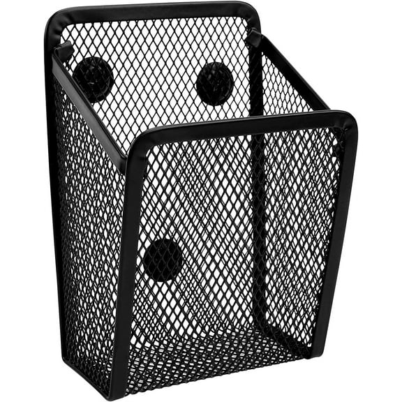 NOGIS Pencil Holder for Desk, Magnetic Pen Holder for Refrigerator, Magnetic Marker Holder for Whiteboard, Magnetic Holder, Whiteboard Marker Holder - 1 Large Mesh Storage Compartments