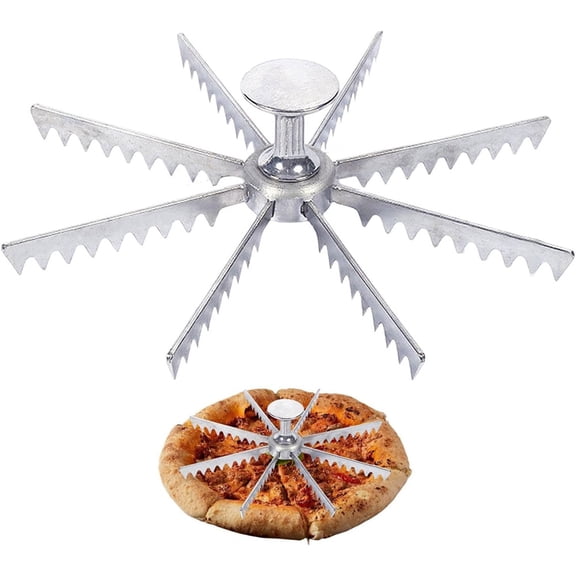 NOGIS Pie Cutter, Whole Pie Cutters, Pie Cutter 8 Slice, Pie And Cake Marker, Aluminum Alloy Guideline and Portion Divider, Pie Pan Divider Insert, Pie Separator Baking Tools (8 Slice)